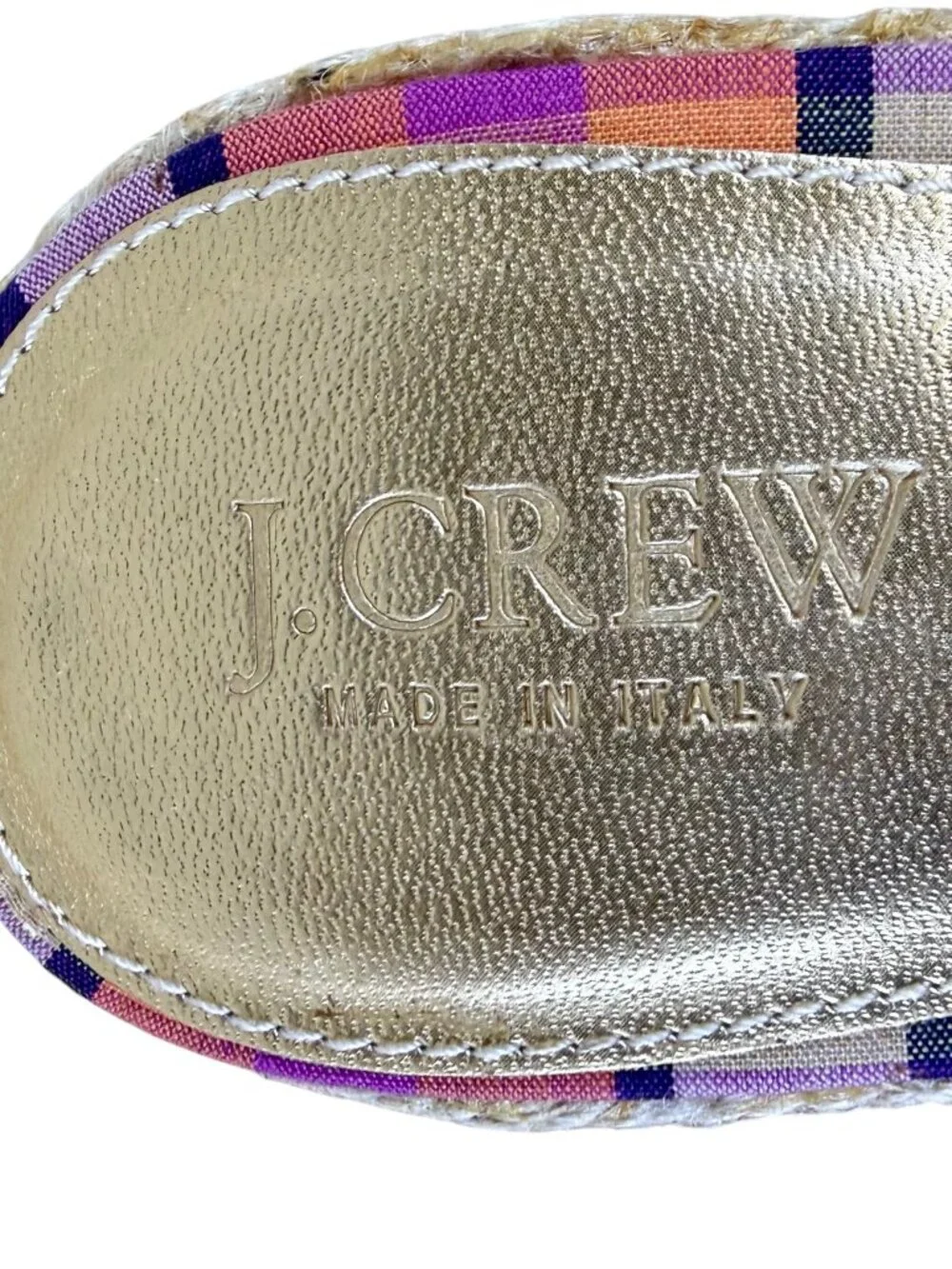 J.Crew Espadrille Wedge Sandals Plaid Madras (10)